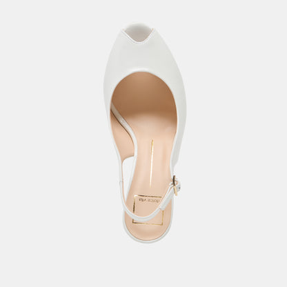 KOLA WEDGES WHITE LEATHER