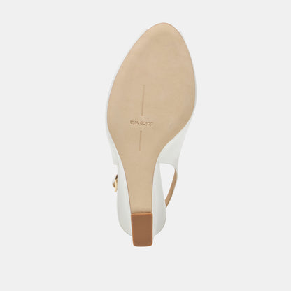 KOLA WEDGES WHITE LEATHER