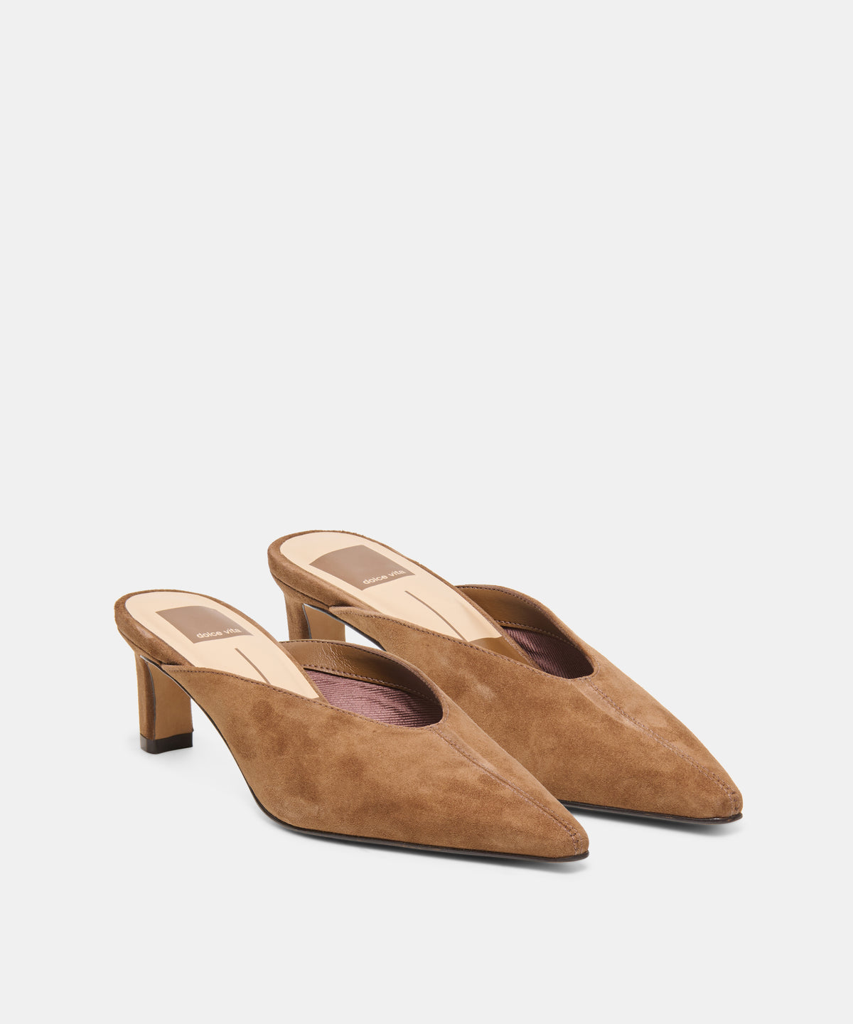 LAVINA MULES COCOA SUEDE - view 2