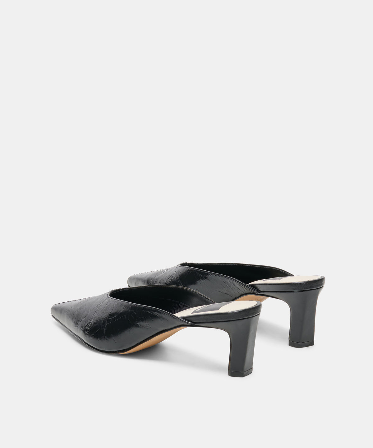 LAVINA MULES MIDNIGHT CRINKLE PATENT - view 4