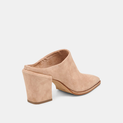 LINDI MULES TOFFEE SUEDE