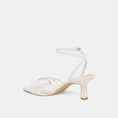 MANJI HEELS TRUE WHITE LEATHER