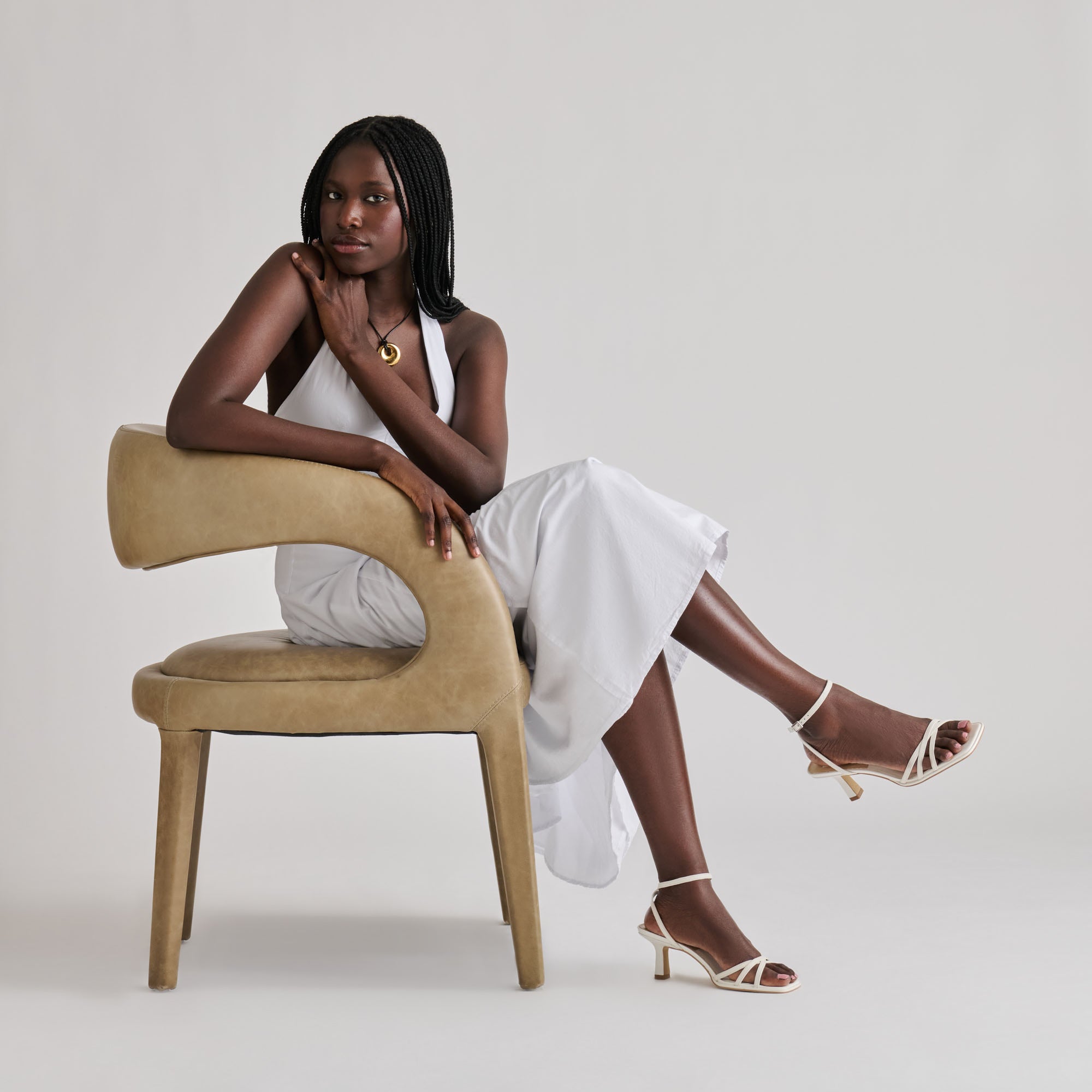 MANJI HEELS TRUE WHITE LEATHER - view 2