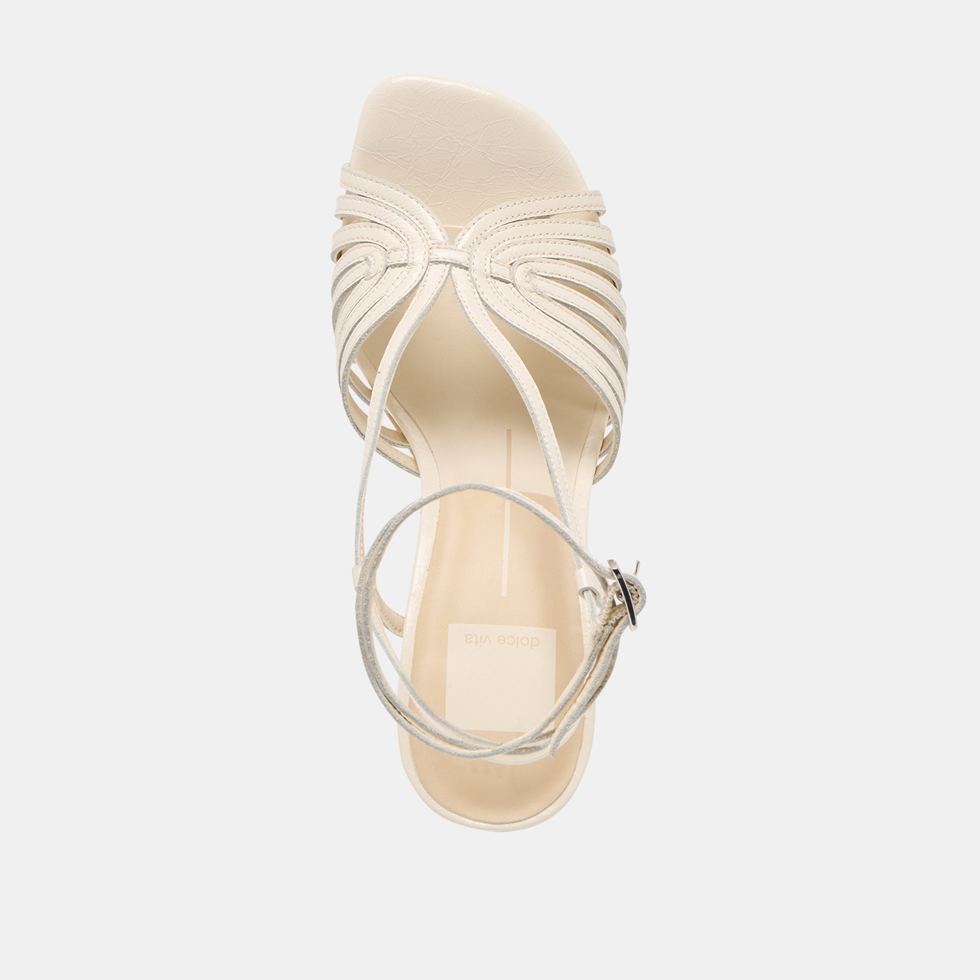 NIVANA HEELS OFF WHITE CRINKLE PATENT - view 8