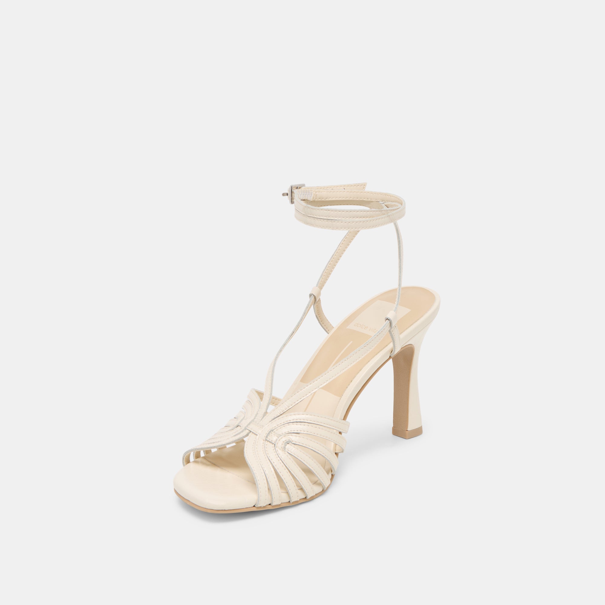 NIVANA HEELS OFF WHITE CRINKLE PATENT - view 4