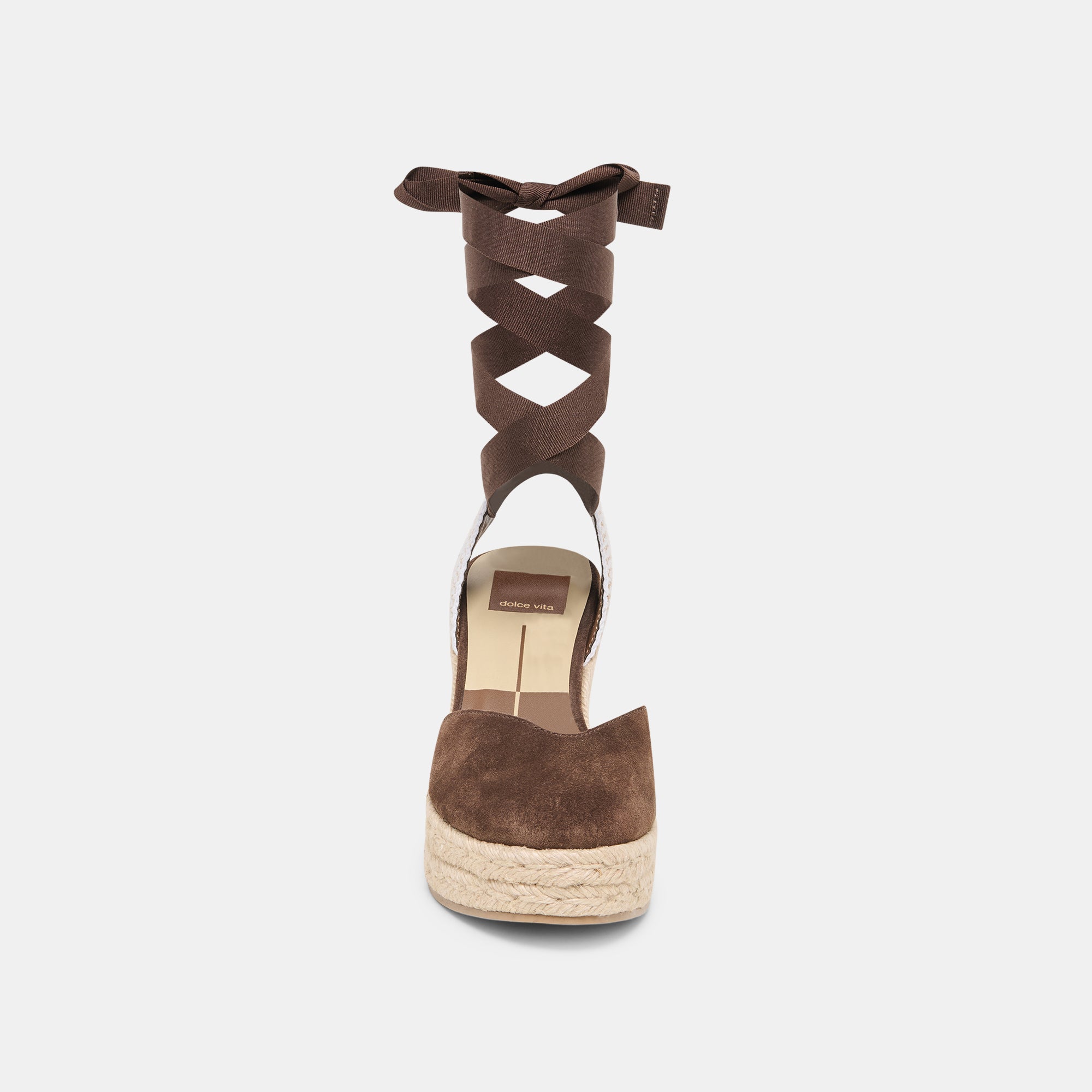NOURA WEDGES DK BROWN SUEDE - view 7
