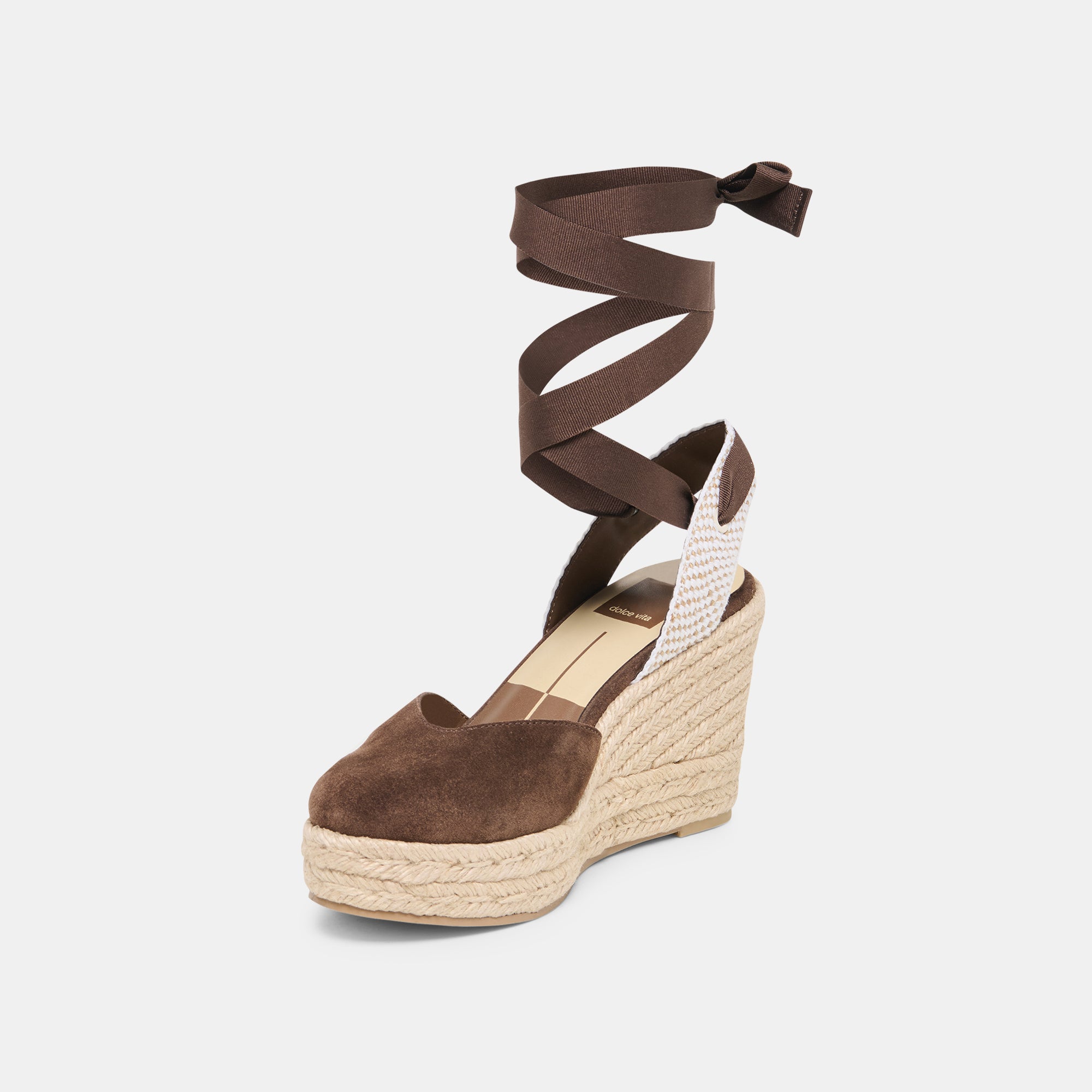 NOURA WEDGES DK BROWN SUEDE - view 5