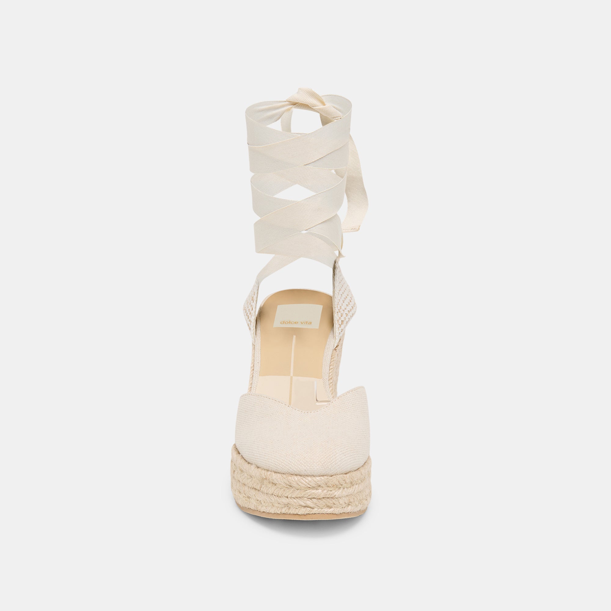NOURA WEDGES ECRU LINEN - view 8
