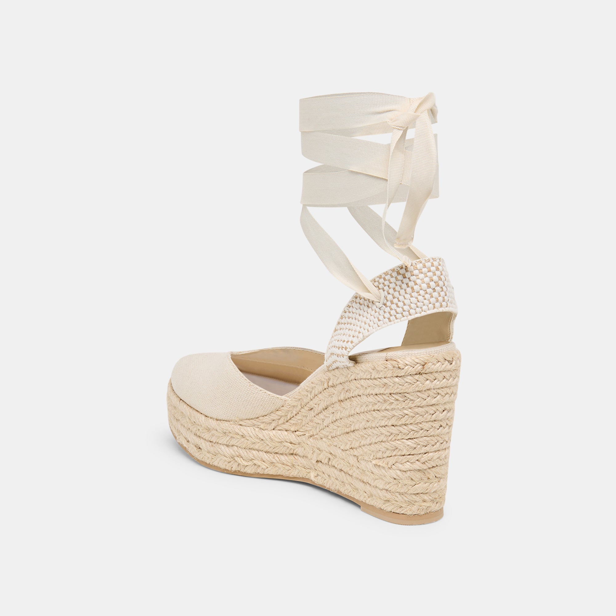 NOURA WEDGES ECRU LINEN - view 7