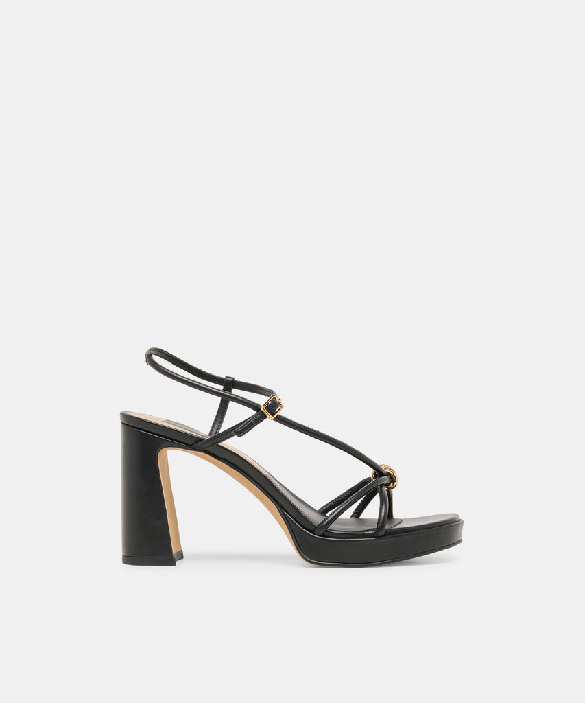 Odete Black Leather Heels | Dolce Vita
