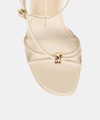 ODETE HEELS CREME LEATHER
