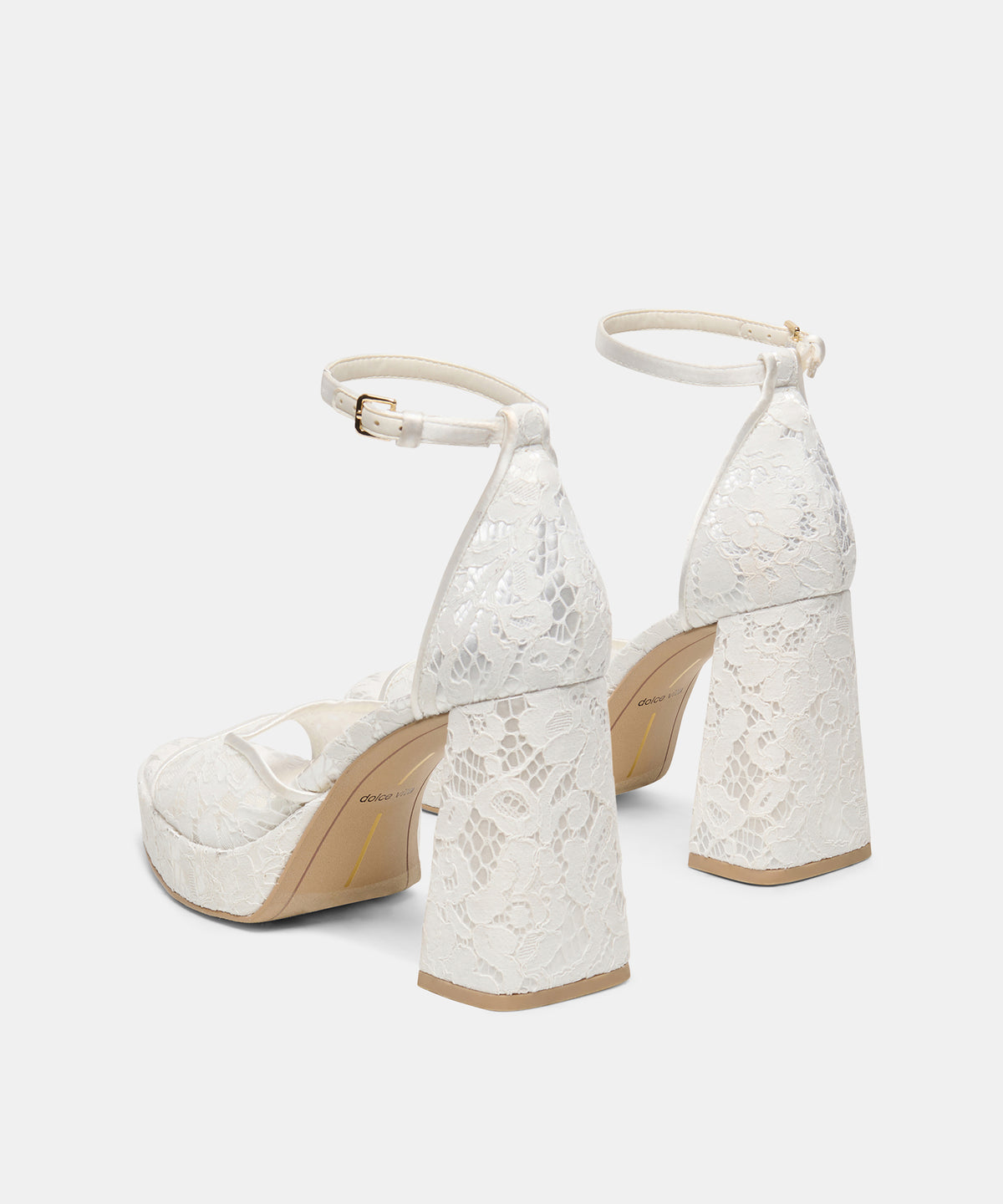 PANDRO HEELS TRUE WHITE LACE - view 5