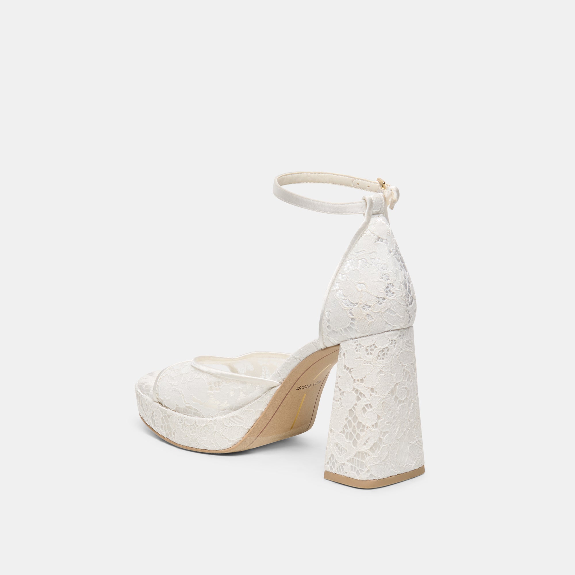 PANDRO HEELS TRUE WHITE LACE - view 5