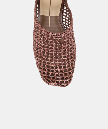 POZEY MULES DK SADDLE RAFFIA