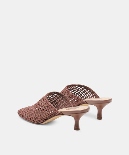 POZEY MULES DK SADDLE RAFFIA