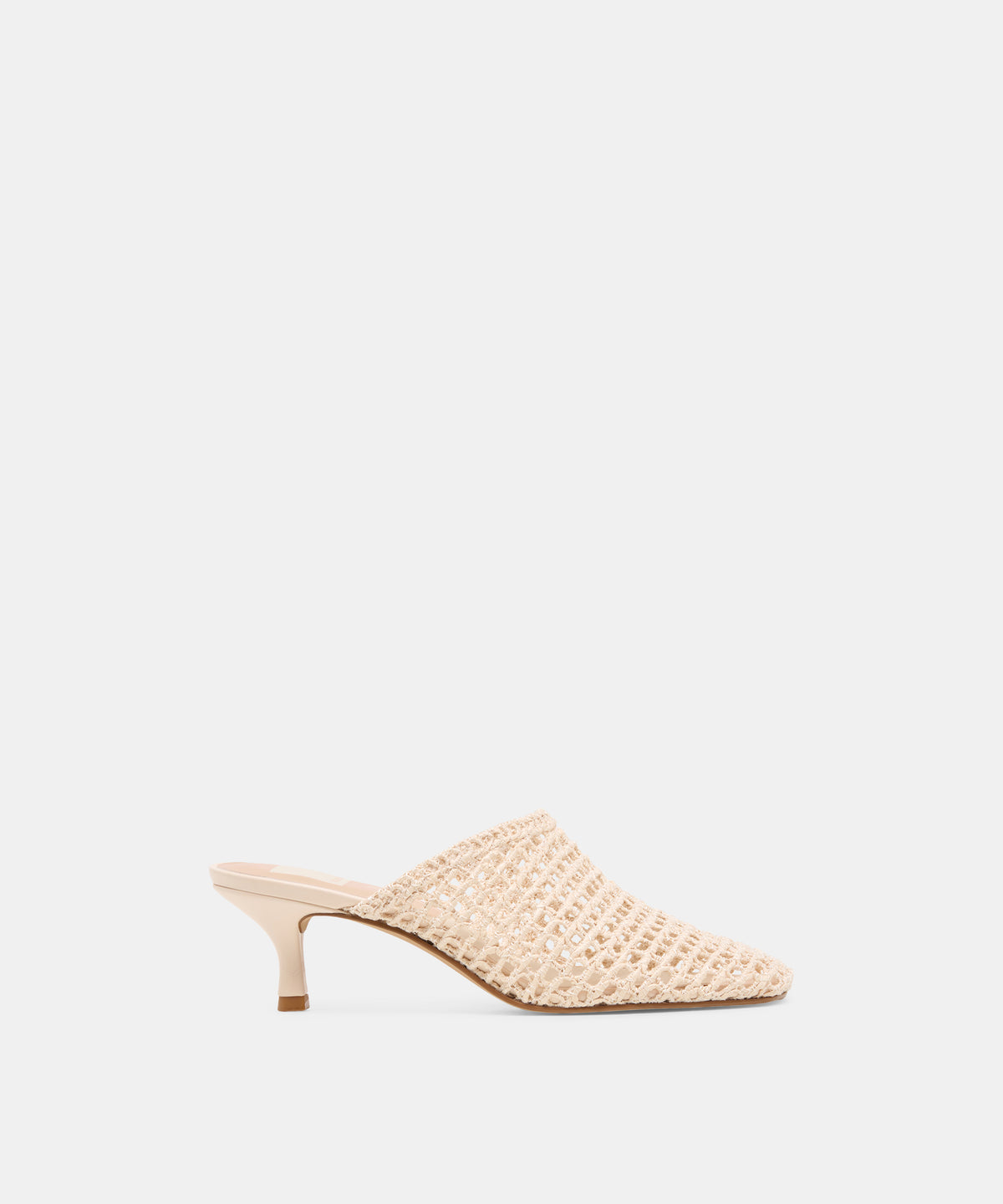 POZEY Oatmeal Raffia Kitten-Heel Mules | Dolce Vita