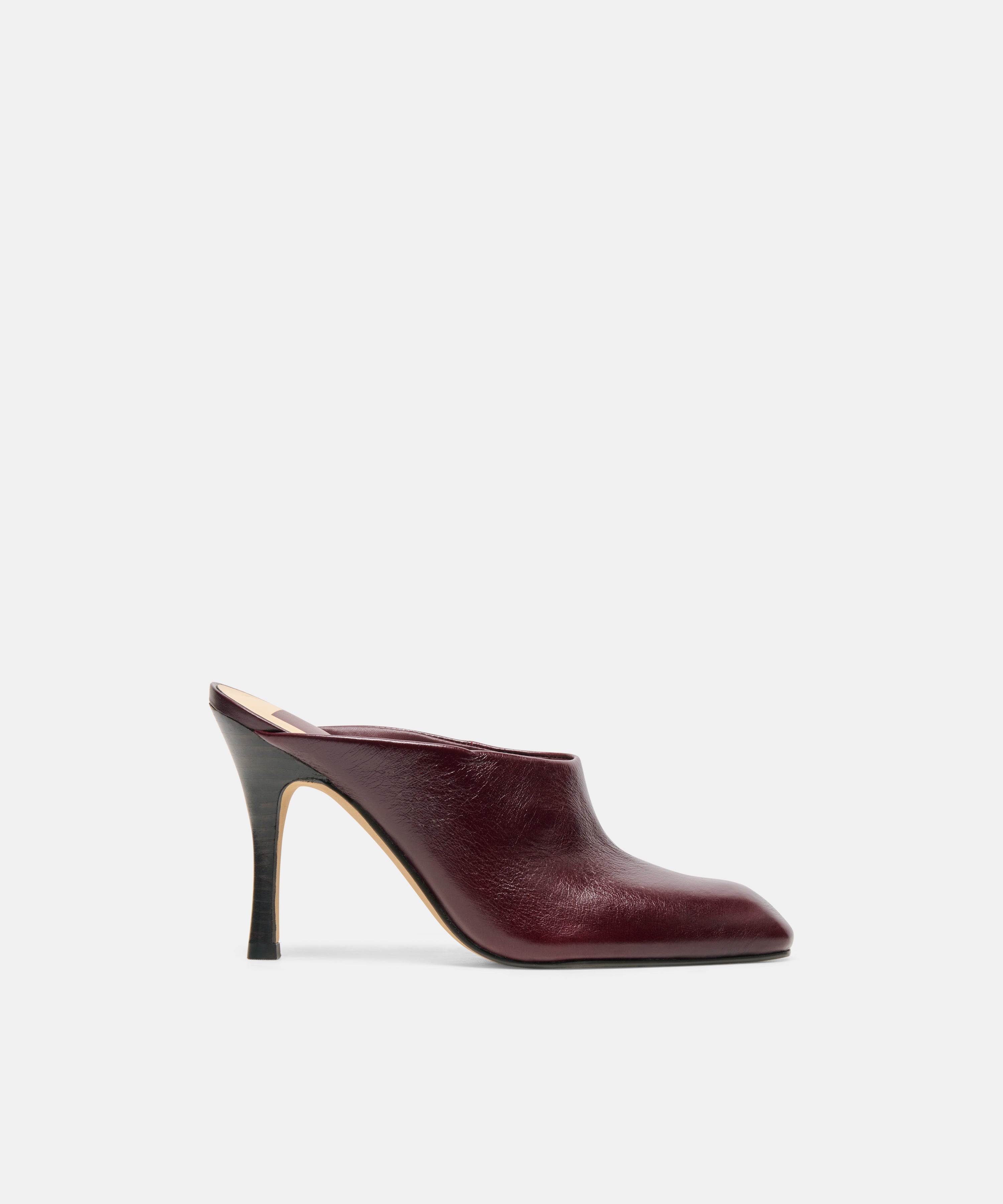 PRYZE MULES OXBLOOD LEATHER