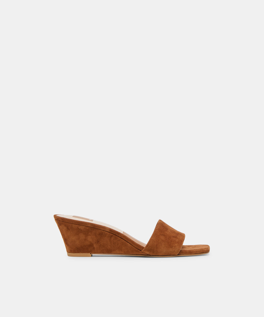 Qaily Brown Suede Wedges | Dolce Vita