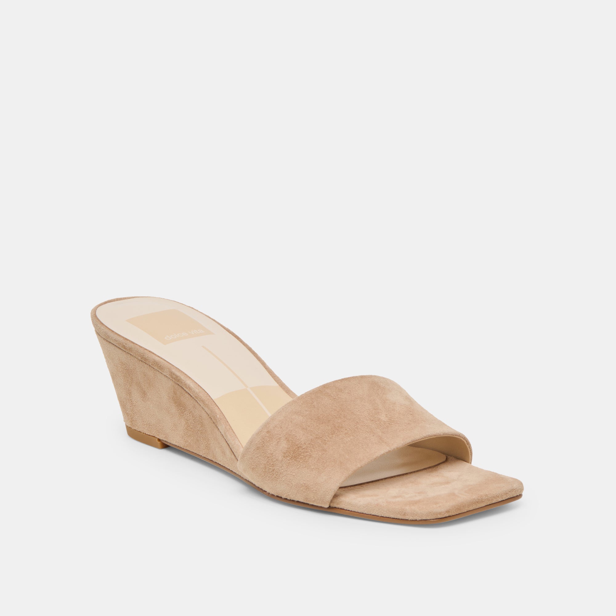 QAILY WIDE WEDGES CAMEL SUEDE - view 2