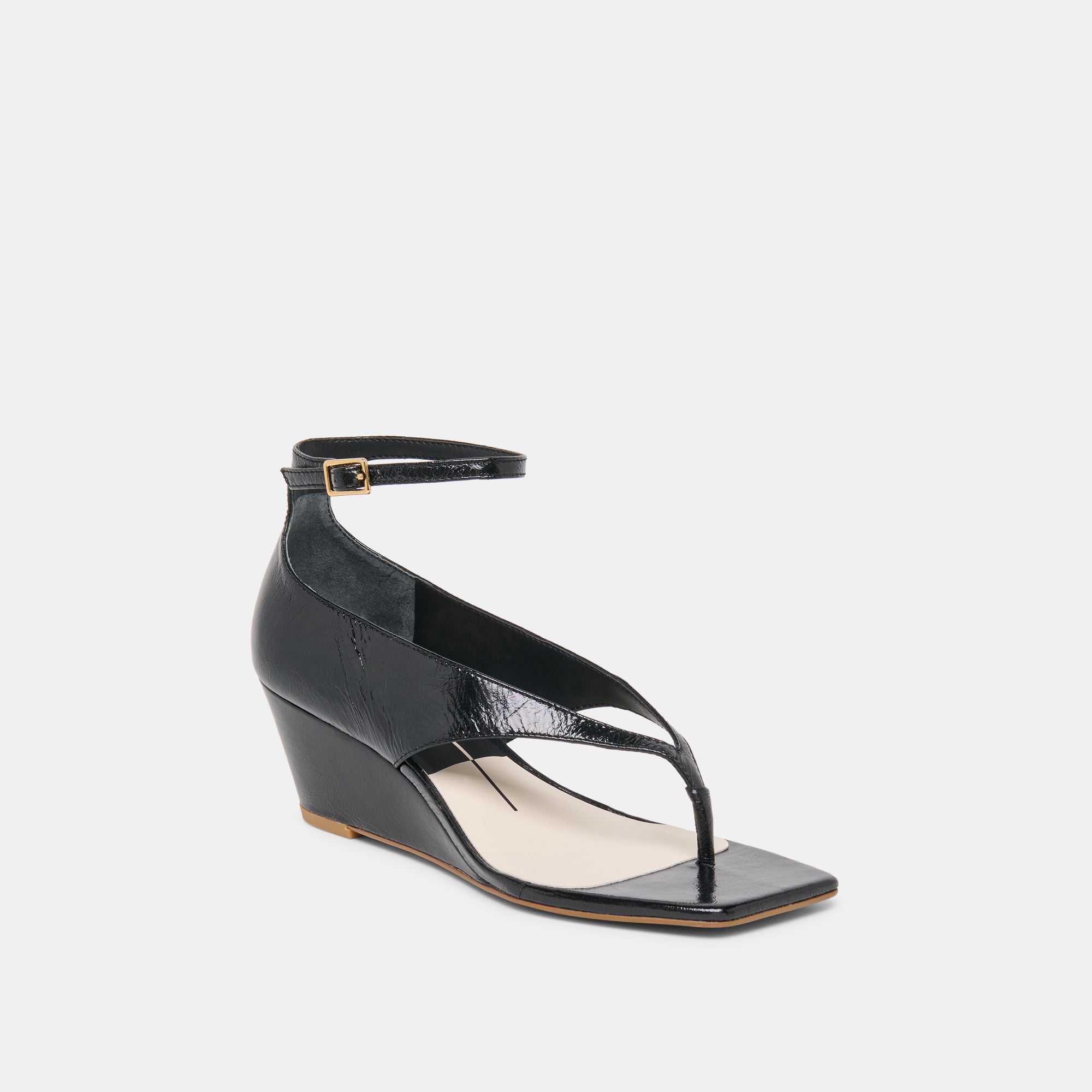 QUINNY WEDGES BLACK LEATHER - view 3