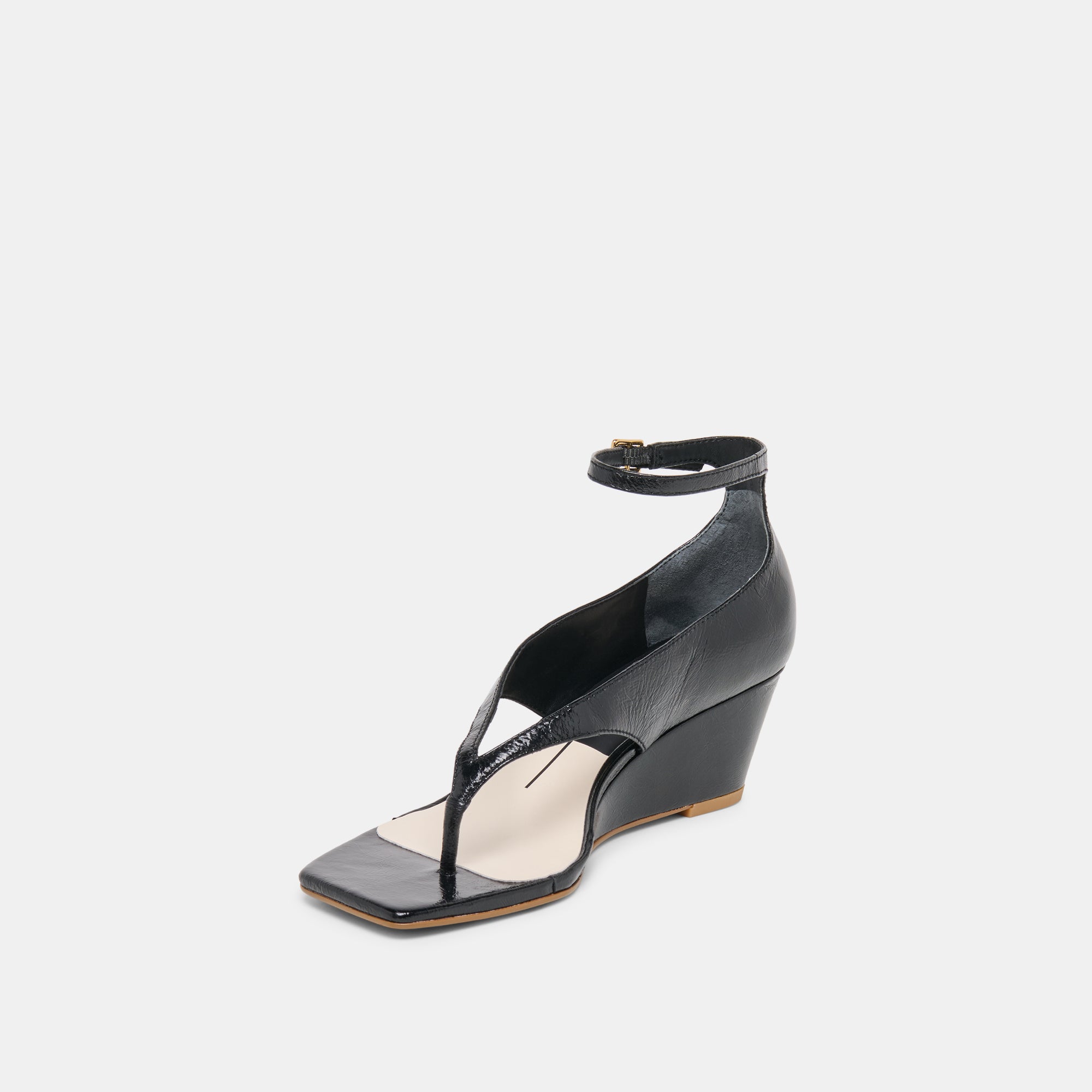 QUINNY WEDGES BLACK LEATHER - view 6