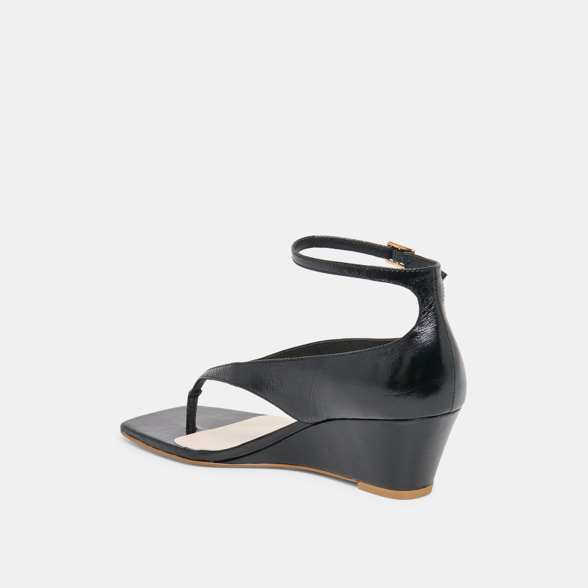 QUINNY WEDGES BLACK LEATHER - view 7