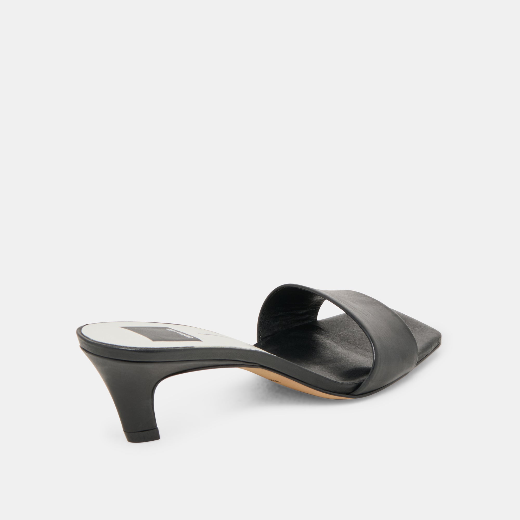 REXA WIDE HEELS BLACK LEATHER - view 3