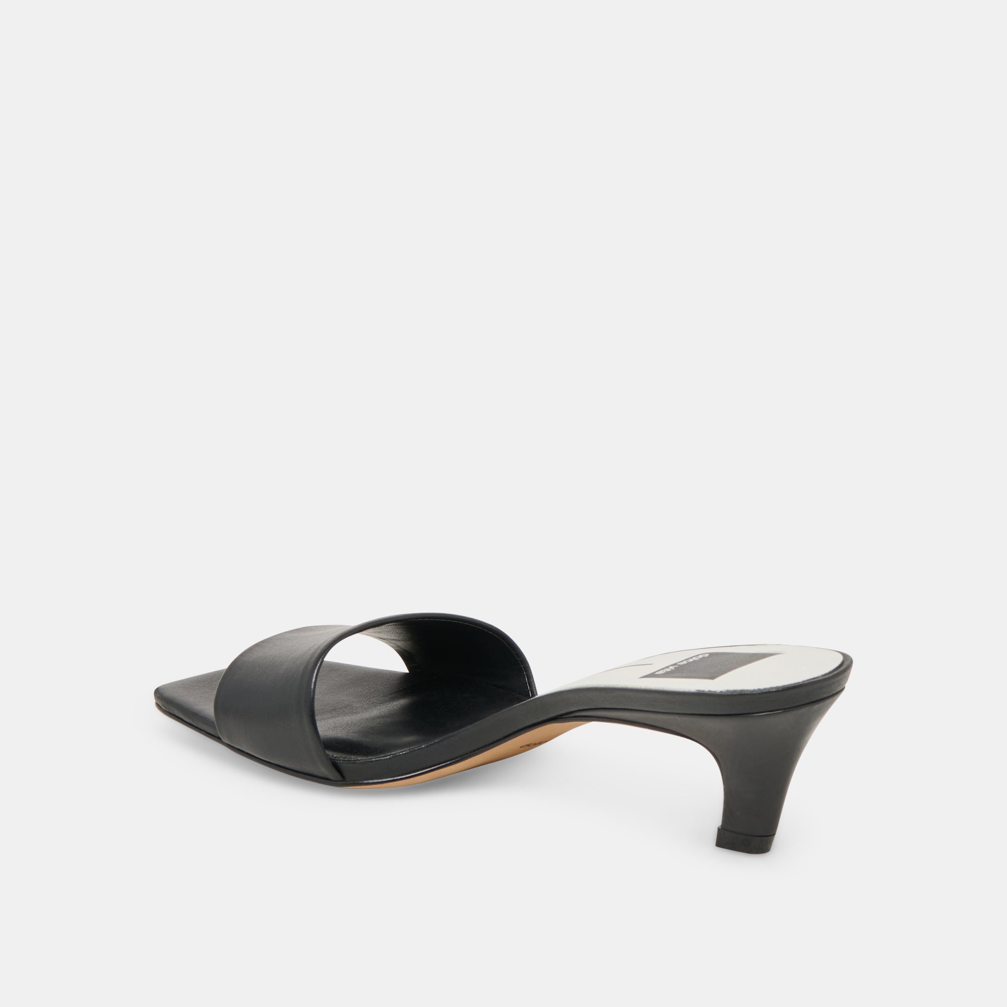 REXA WIDE HEELS BLACK LEATHER - view 5