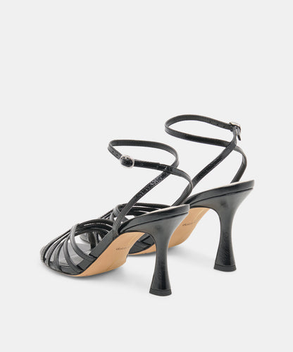 RIKI HEELS BLACK LEATHER