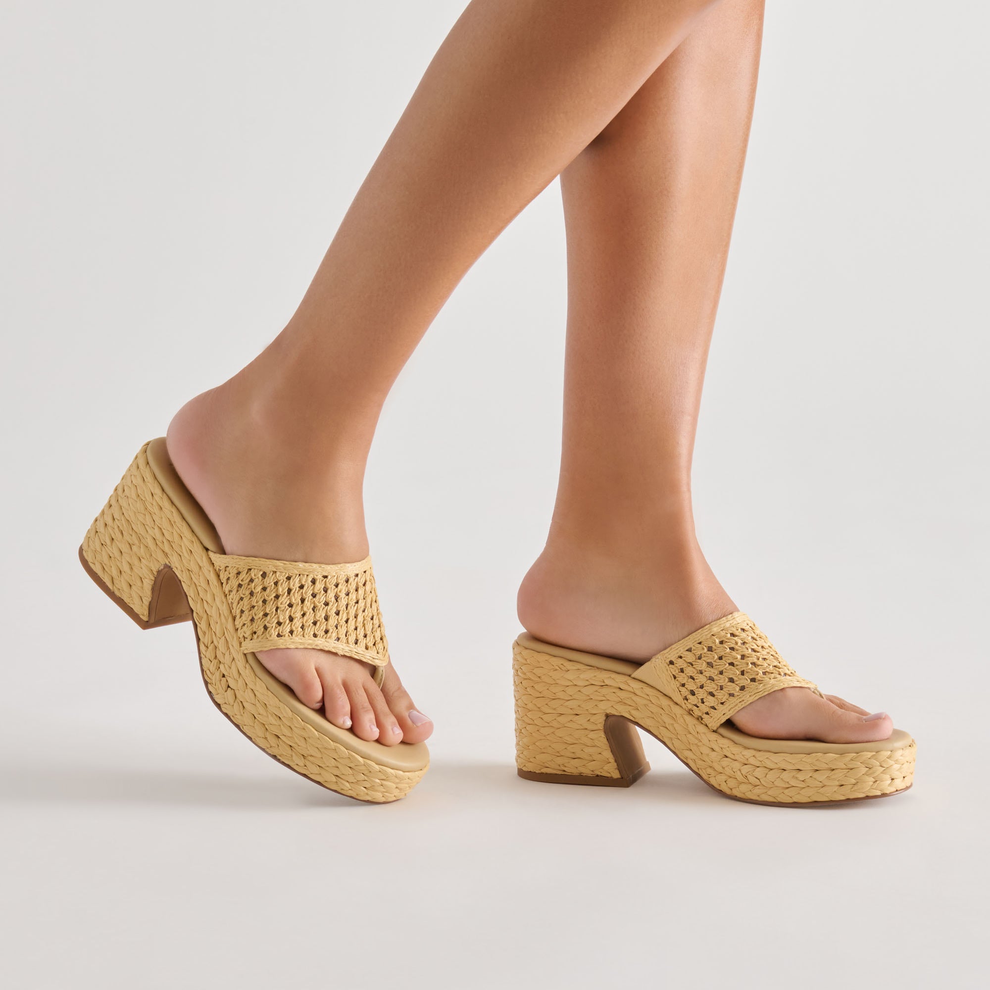 RIPPLE HEELS LT NATURAL RAFFIA - view 2