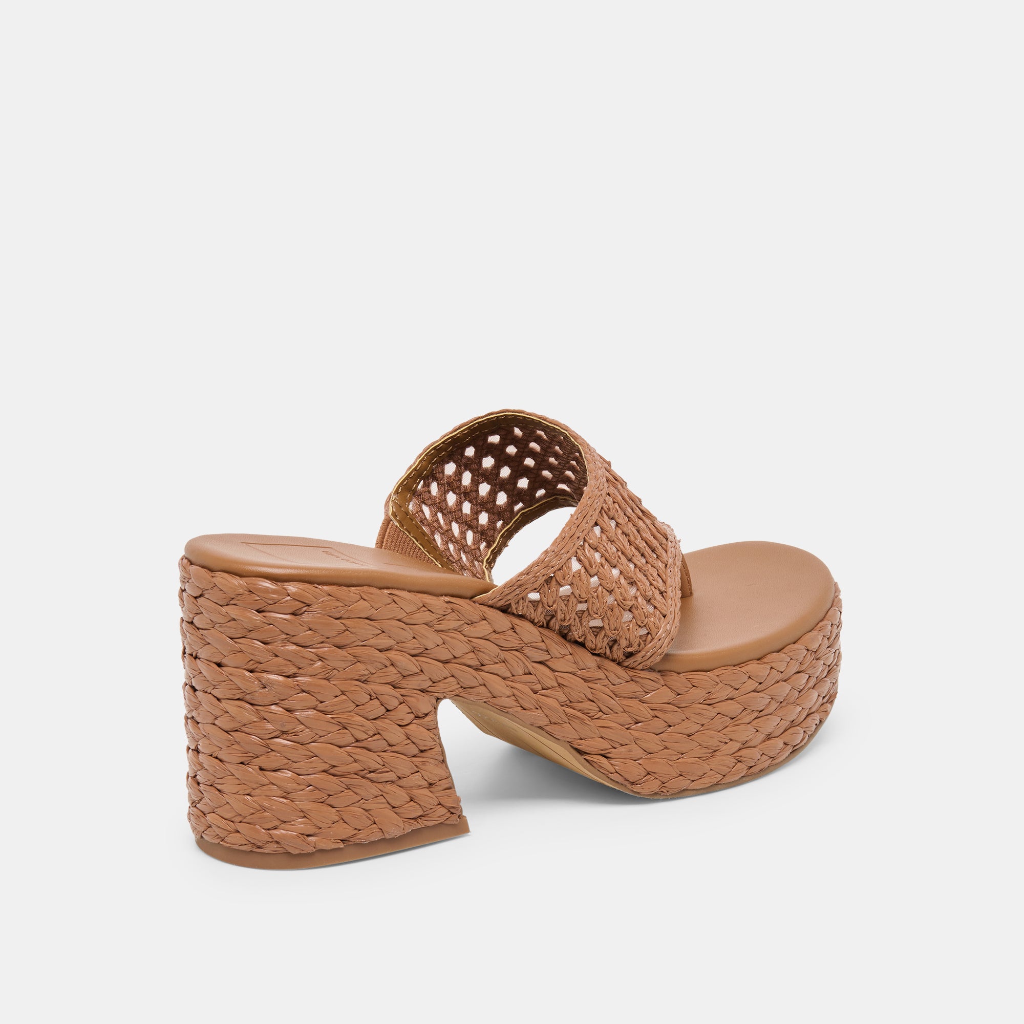 RIPPLE HEELS MID BROWN RAFFIA - view 3