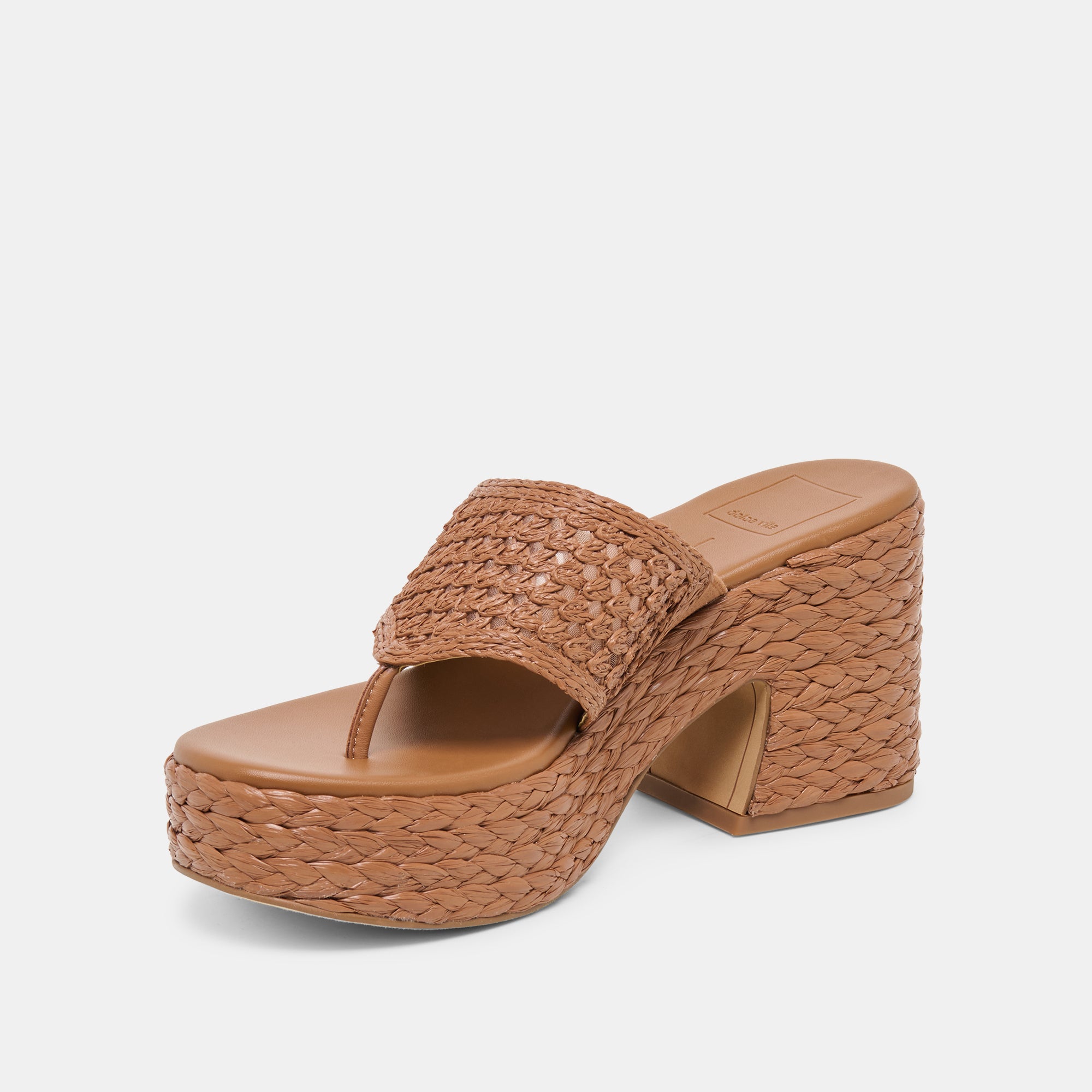 RIPPLE HEELS MID BROWN RAFFIA - view 4