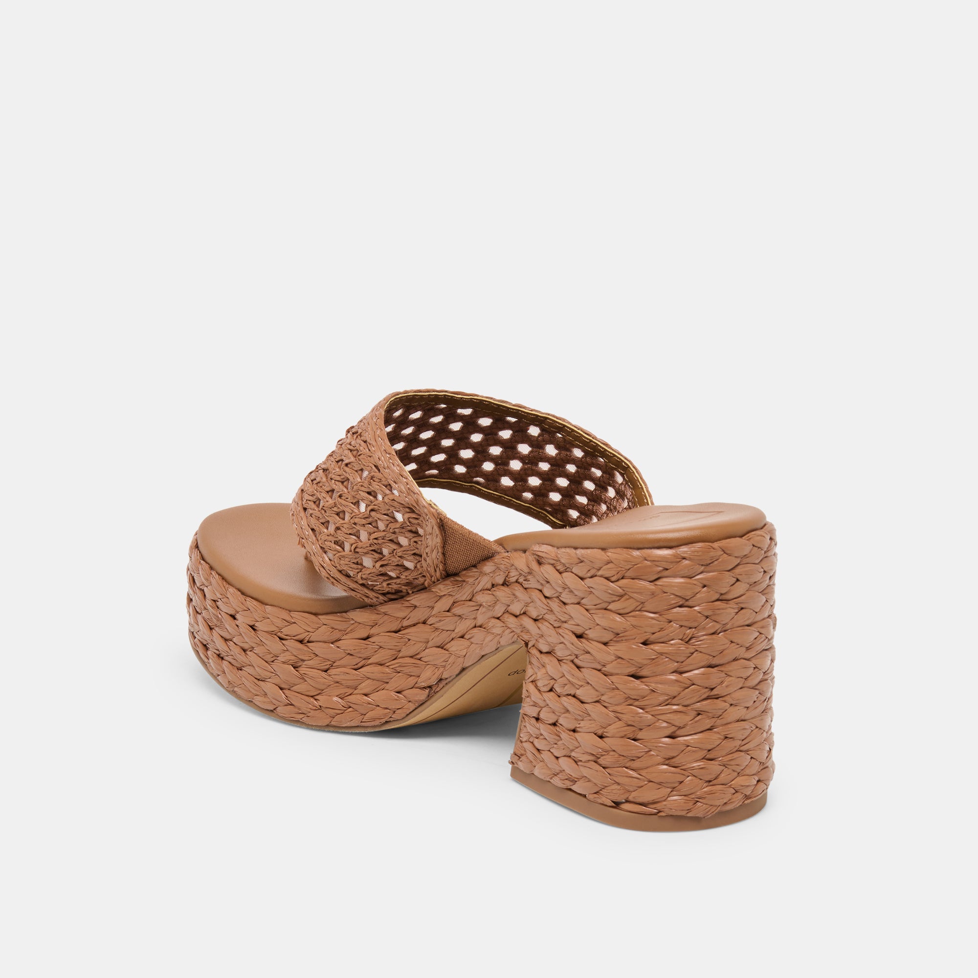RIPPLE HEELS MID BROWN RAFFIA - view 5