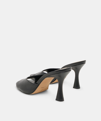 ROSHA HEELS BLACK LEATHER