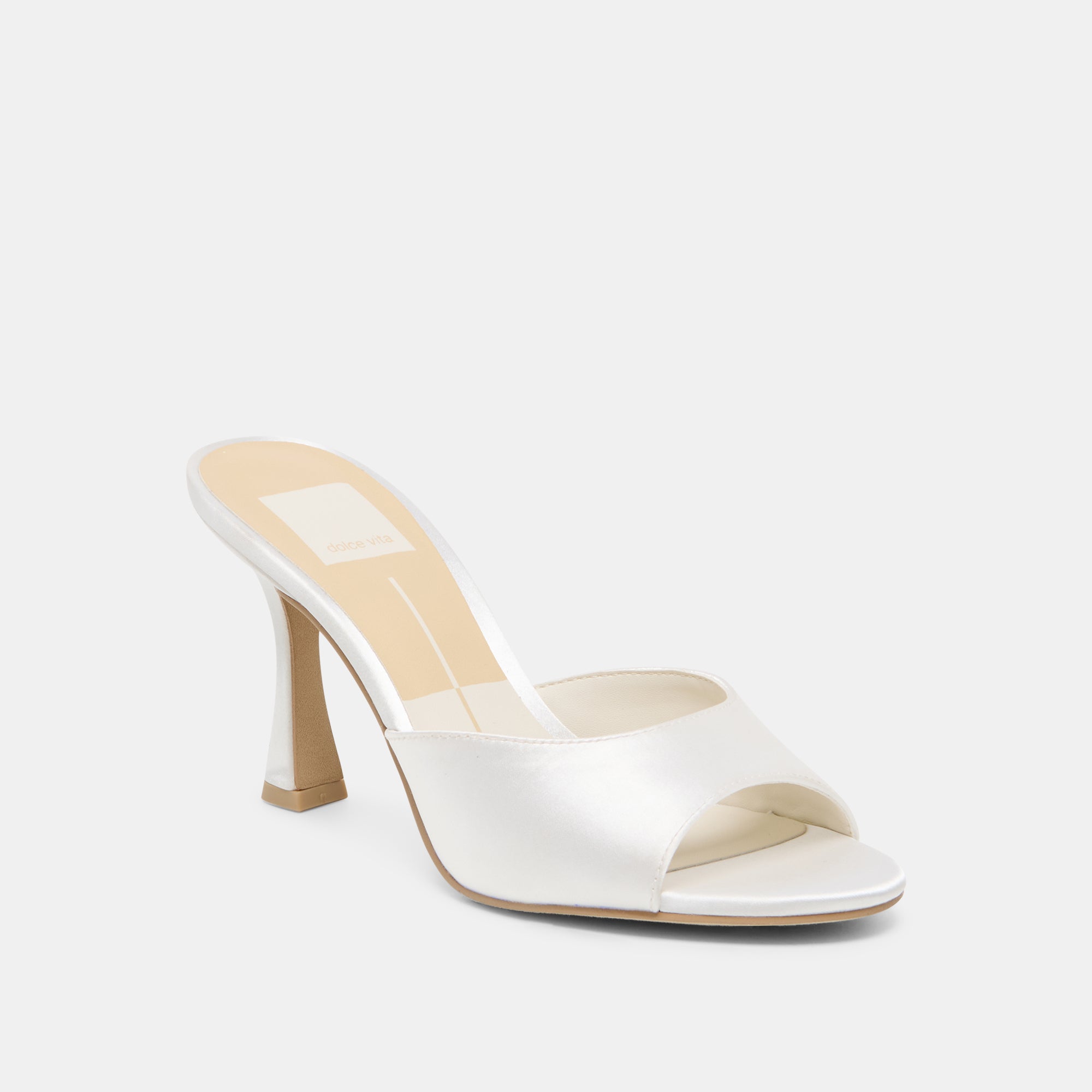 ROSHA HEELS TRUE WHITE SATIN - view 3