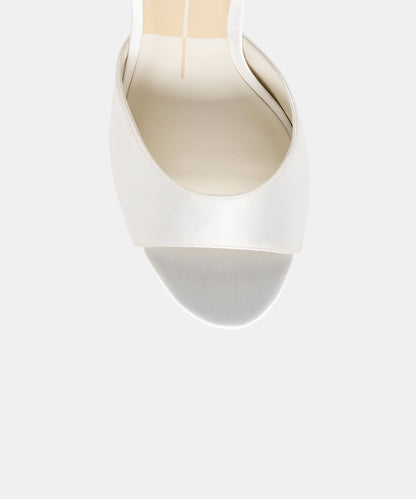 ROSHA HEELS TRUE WHITE SATIN