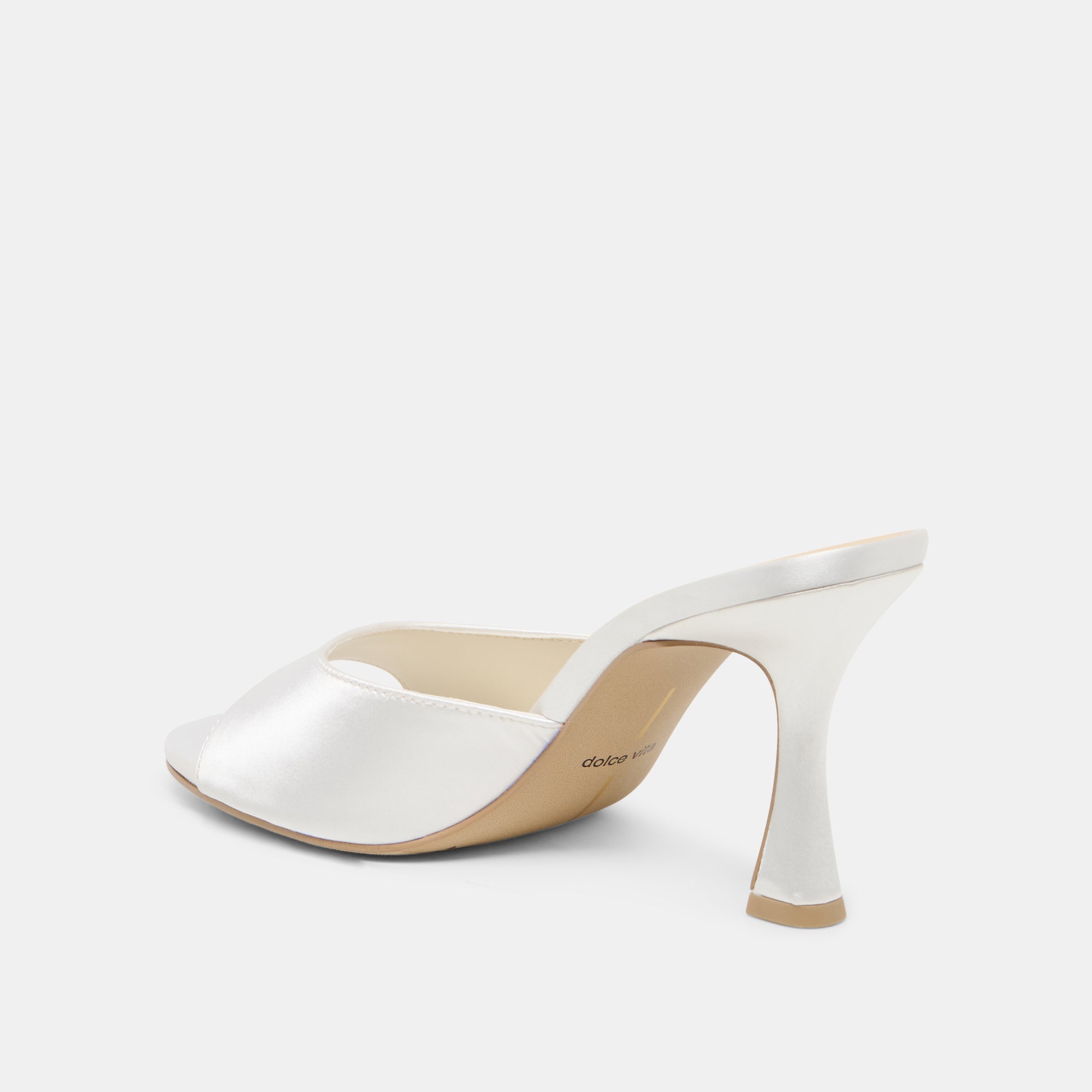 ROSHA HEELS TRUE WHITE SATIN - view 7