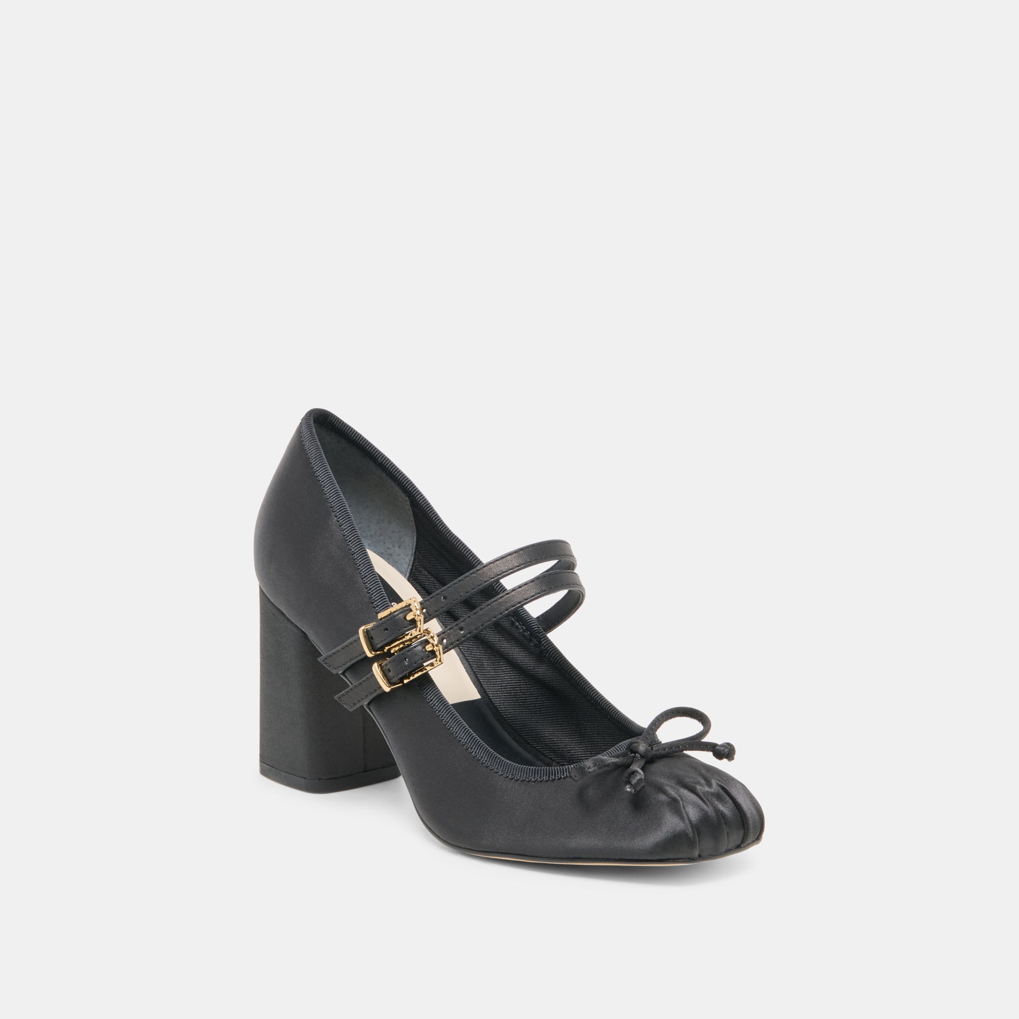 TIARAH HEELS ONYX SATIN - view 2