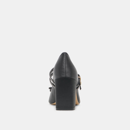 TIARAH HEELS ONYX SATIN