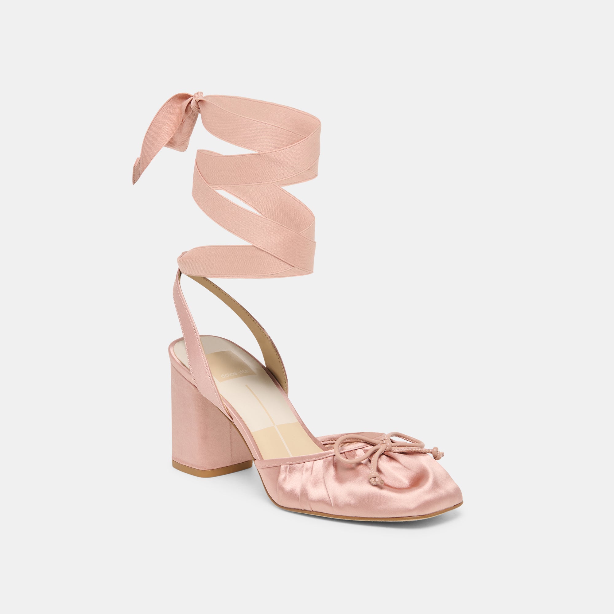 TISHA HEELS LT BLUSH SATIN - view 3