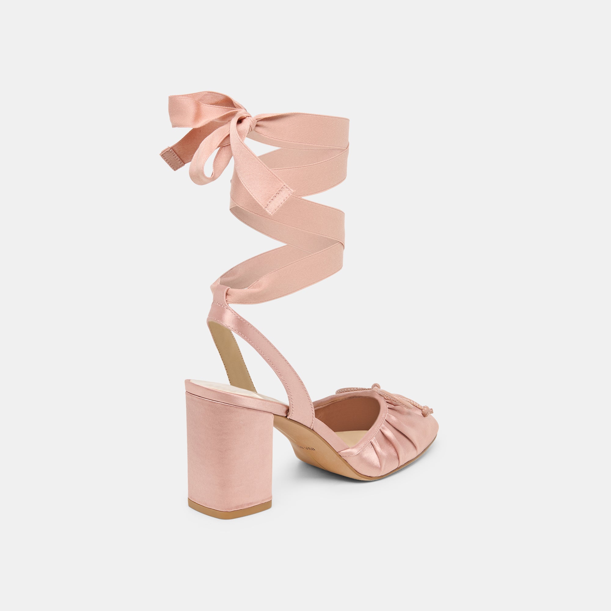 TISHA HEELS LT BLUSH SATIN - view 5