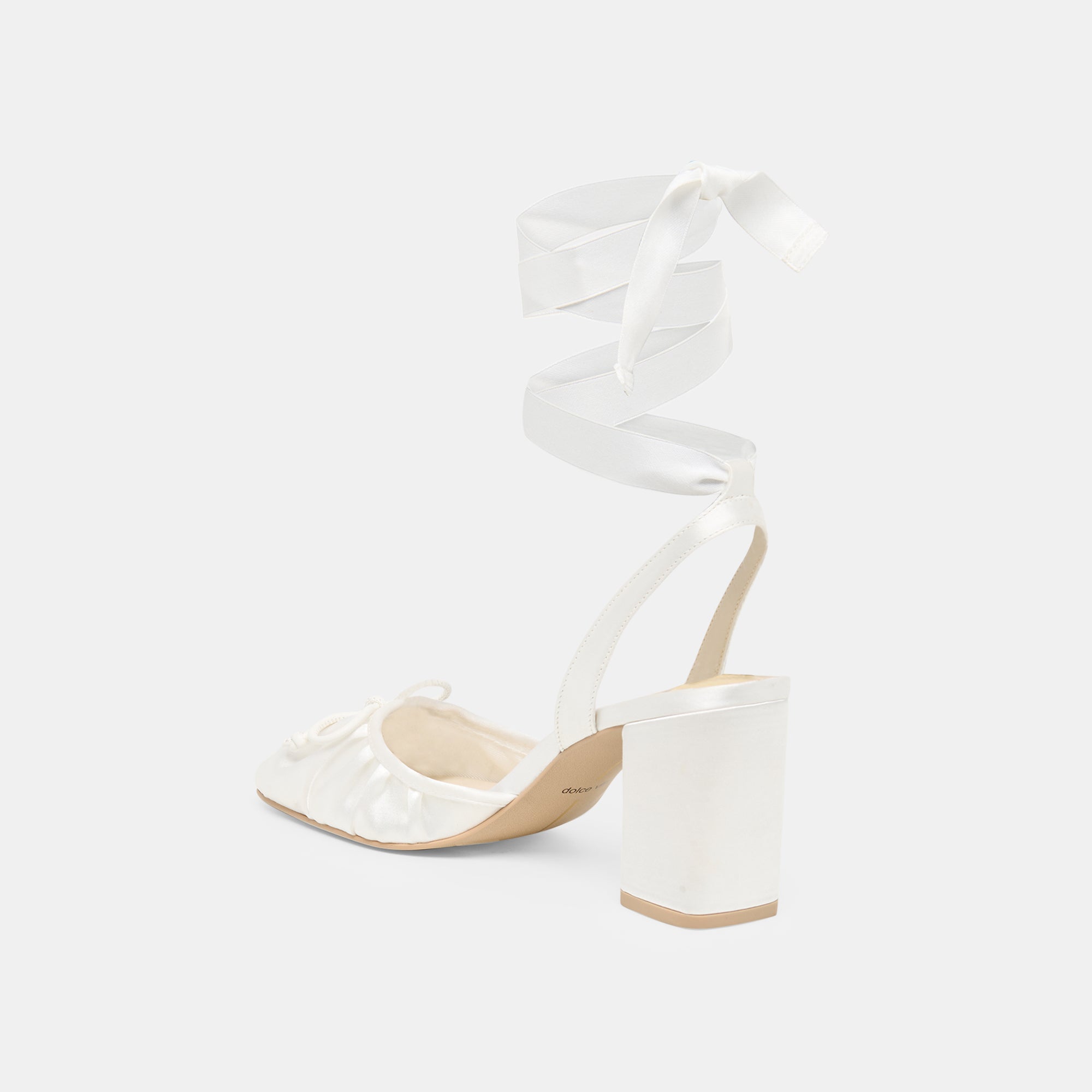 TISHA HEELS TRUE WHITE SATIN - view 7