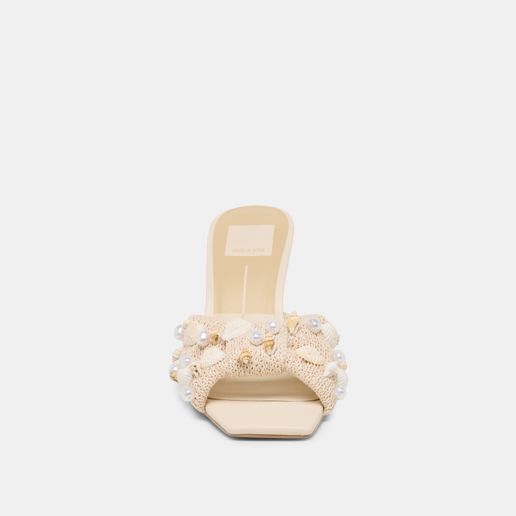 TYLAH HEELS OATMEAL BEADED RAFFIA - view 6