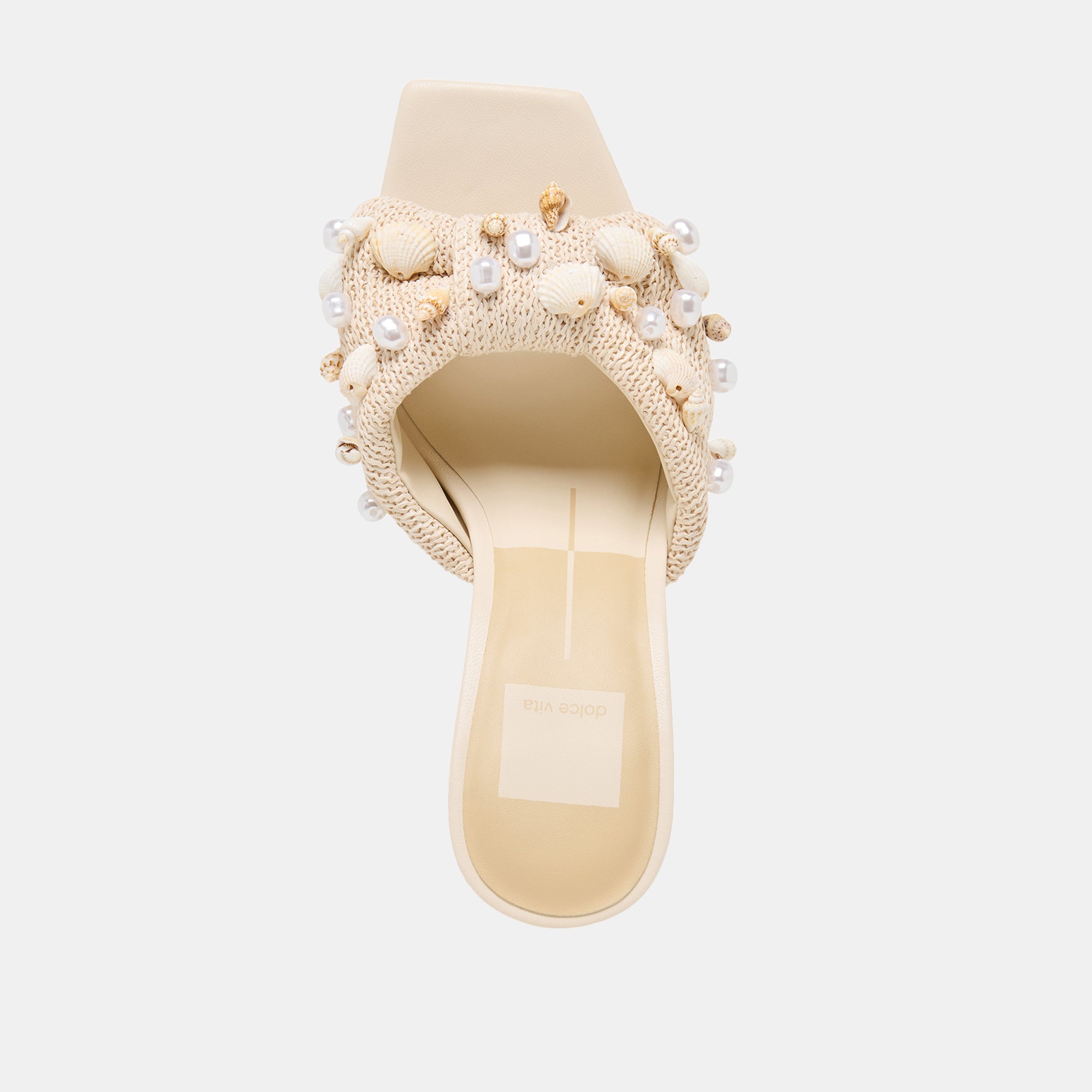 TYLAH HEELS OATMEAL BEADED RAFFIA - view 8