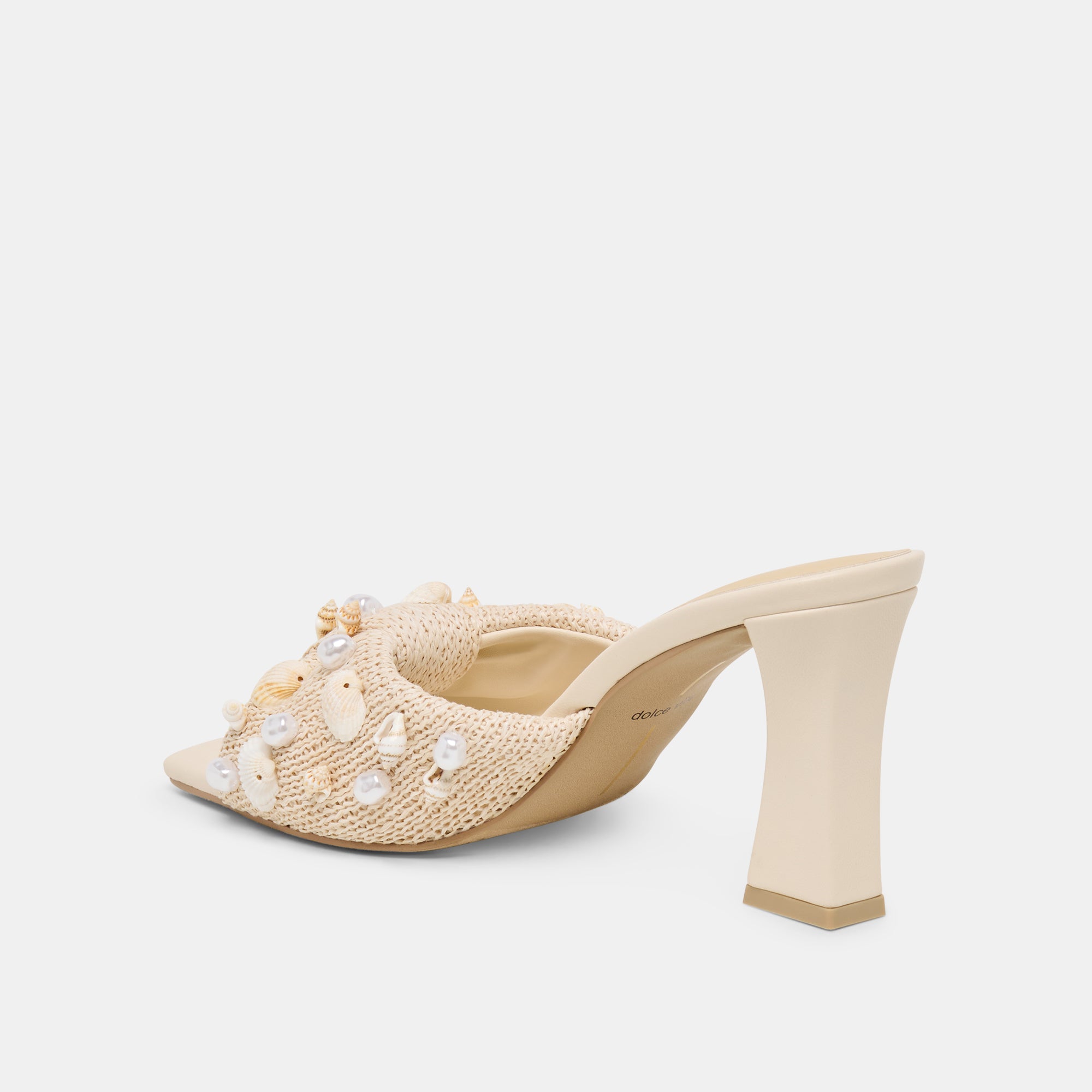 TYLAH HEELS OATMEAL BEADED RAFFIA - view 5