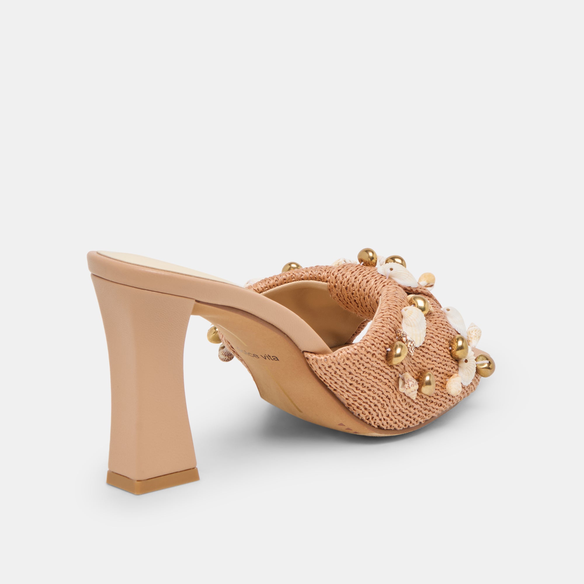 TYLAH HEELS TOFFEE BEADED RAFFIA - view 5