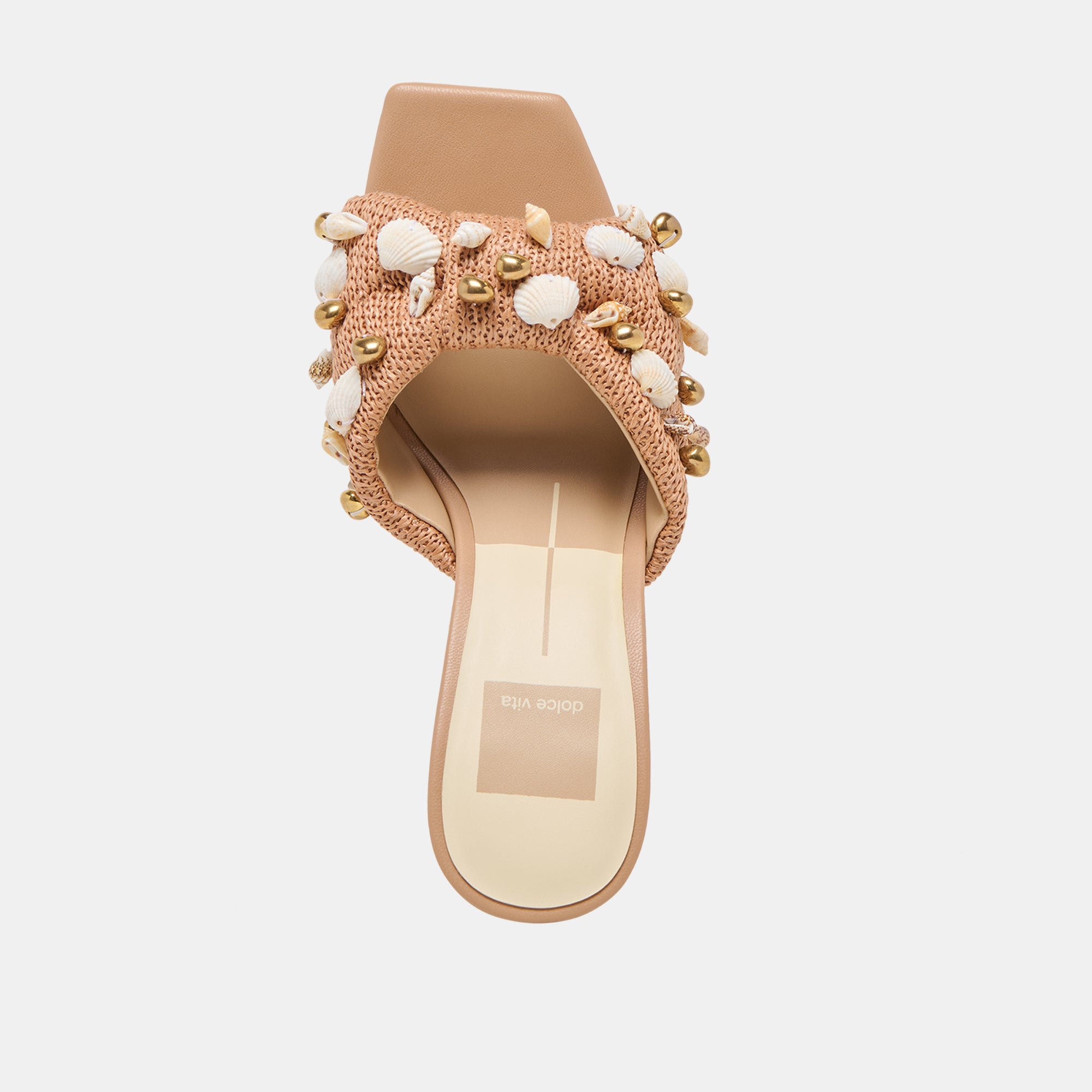 TYLAH HEELS TOFFEE BEADED RAFFIA - view 10