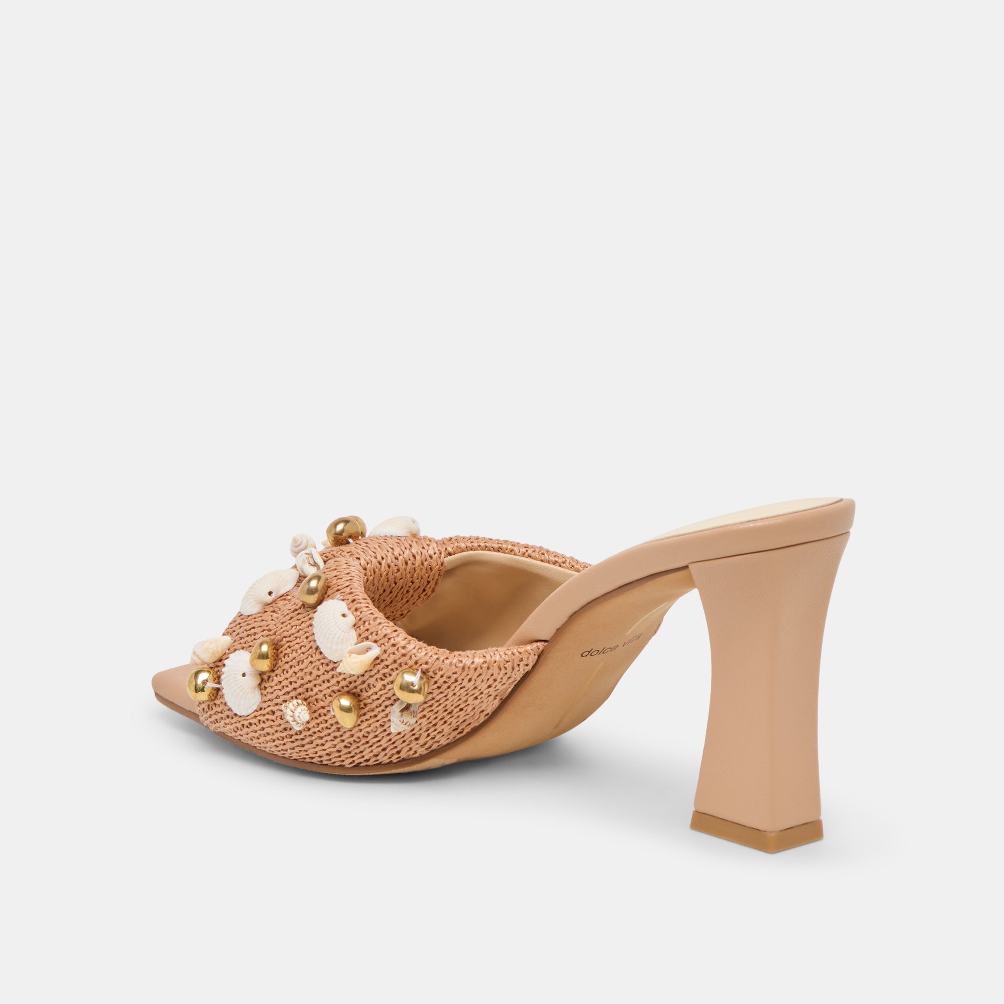 TYLAH HEELS TOFFEE BEADED RAFFIA - view 7
