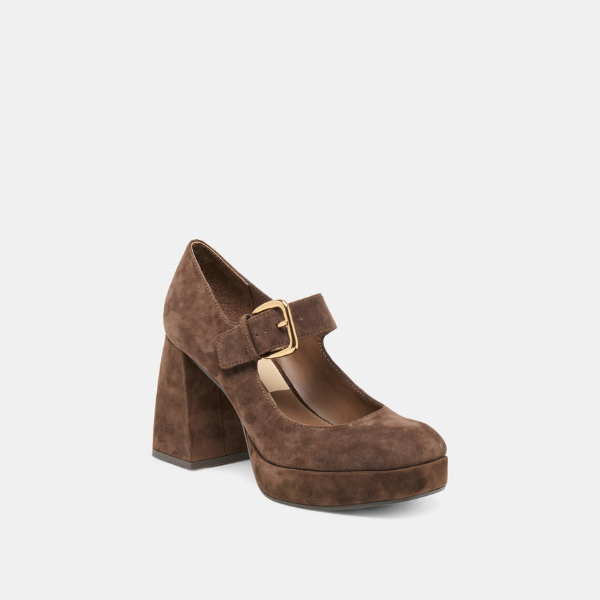 ULTRA HEELS DK BROWN SUEDE