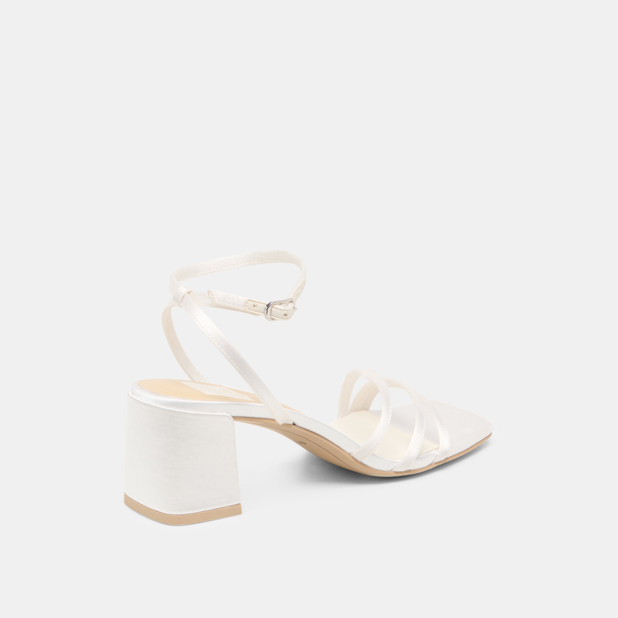 YSABEL HEELS TRUE WHITE SATIN - view 5
